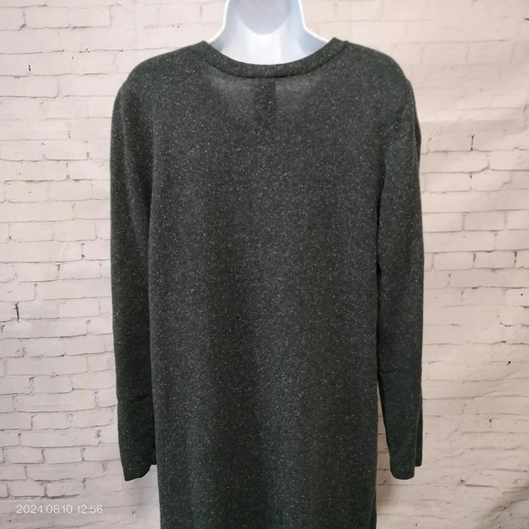 J. Jill Dark Gray Silk and Cotton Knit Dress with pockets - Picture 5 of 11